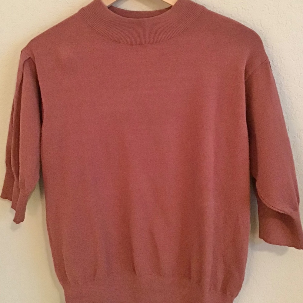 Mock Neck brown sweater